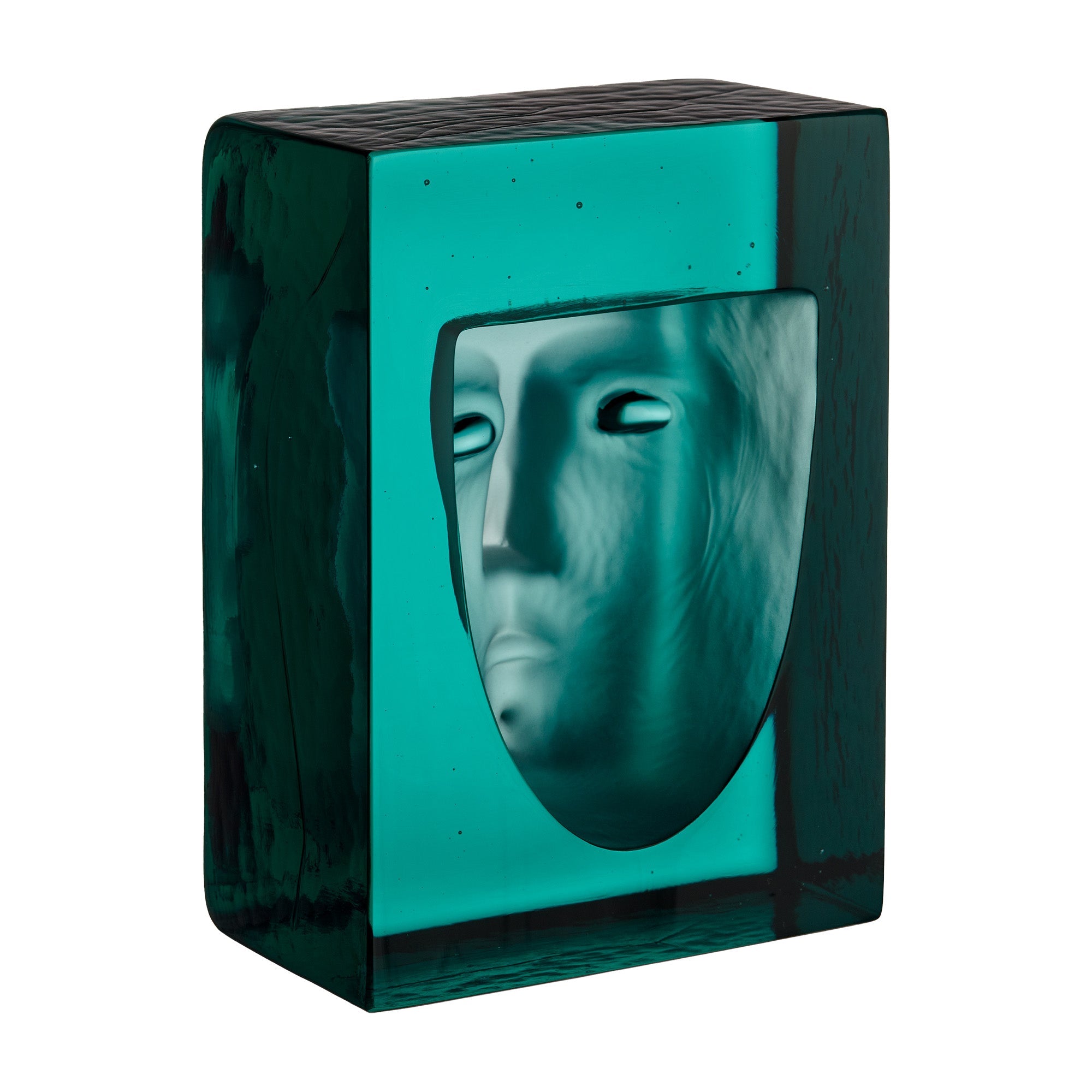 Azur Frost Sculpture, Petrol Blue by Bertil Vallien - KOSTA BODA