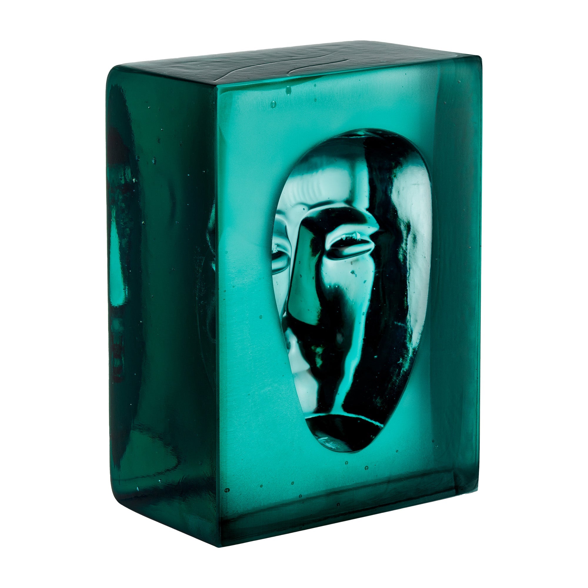 Azur Man Sculpture, Petrol Blue by Bertil Vallien - KOSTA BODA
