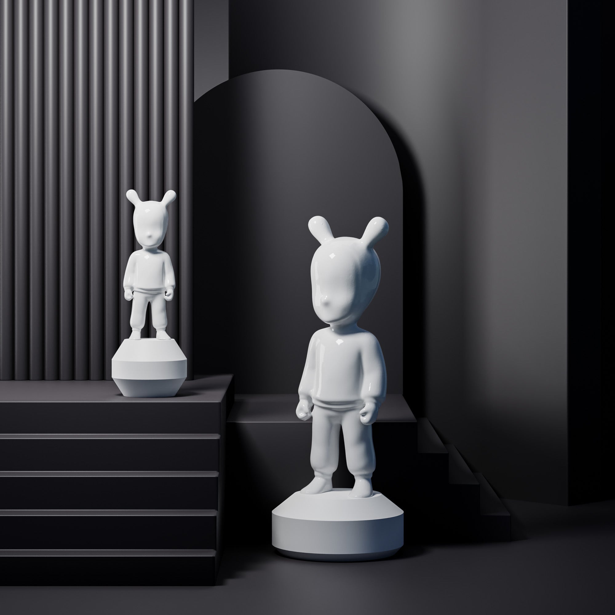 Porcelain sculpture, 11.8 inches, The White Guest by Jaime Hayon - LLADRO