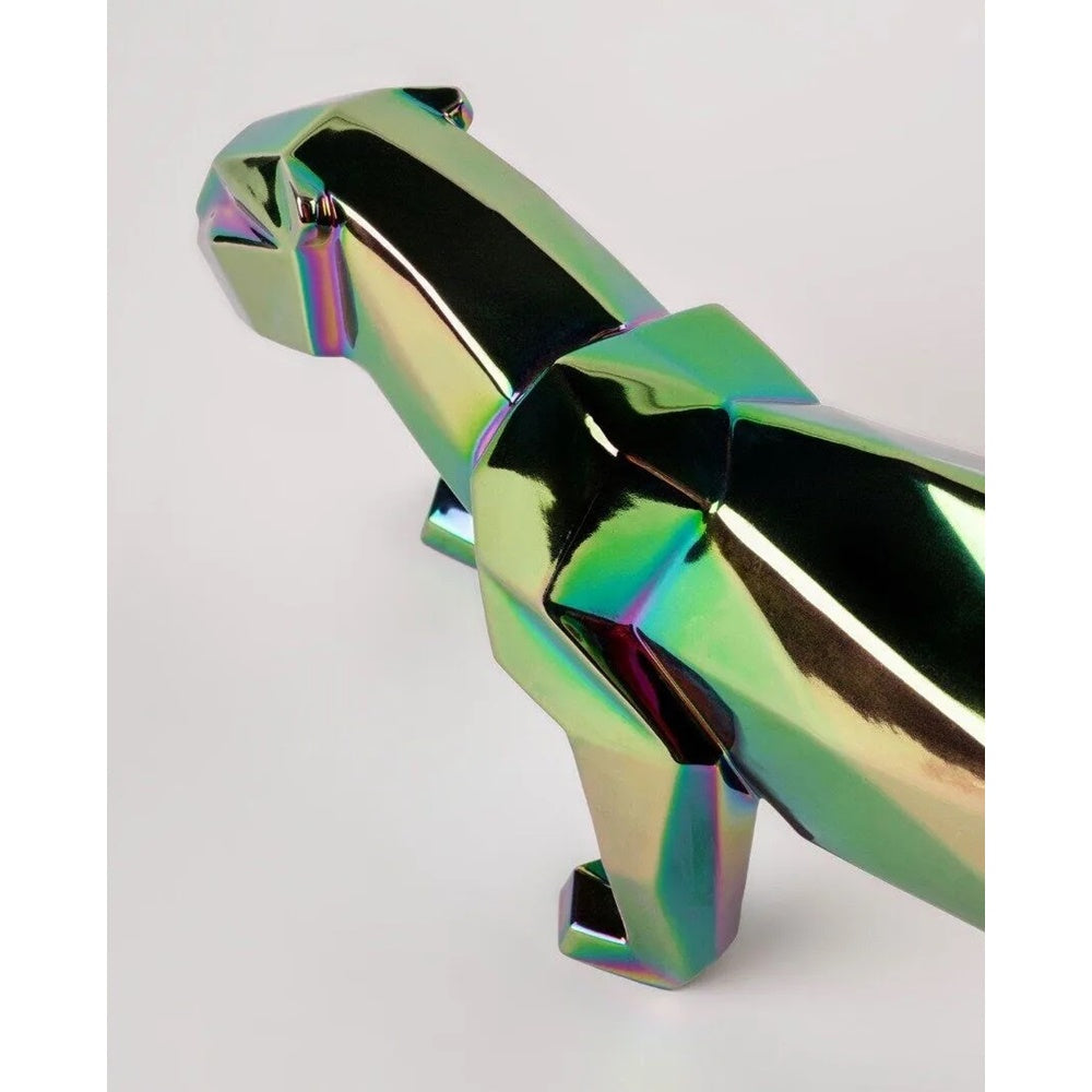 Porcelain sculpture, Iridescent Panther, Origami by Marco Antonio Nogueron - LLADRO