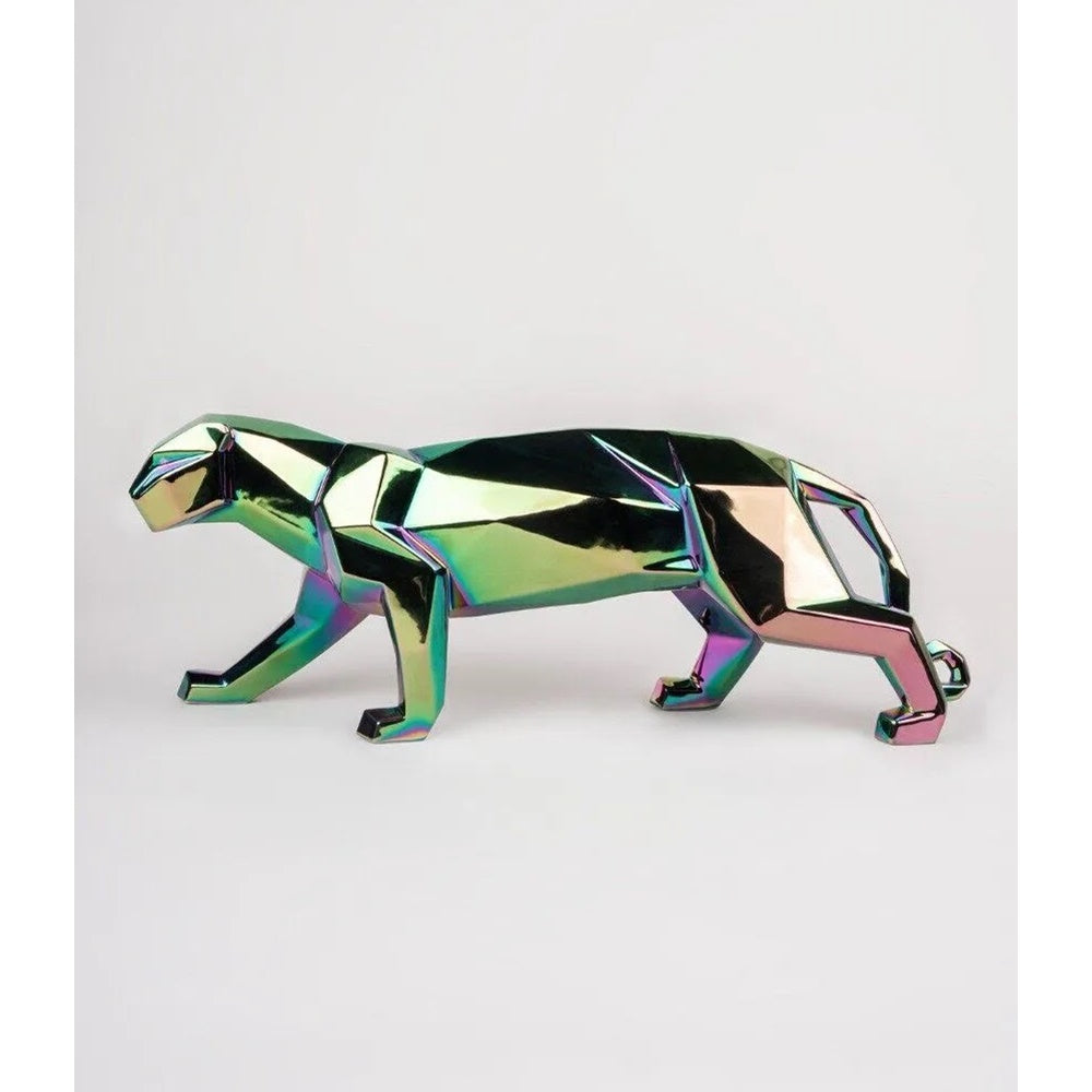 Porcelain sculpture, Iridescent Panther, Origami by Marco Antonio Nogueron - LLADRO