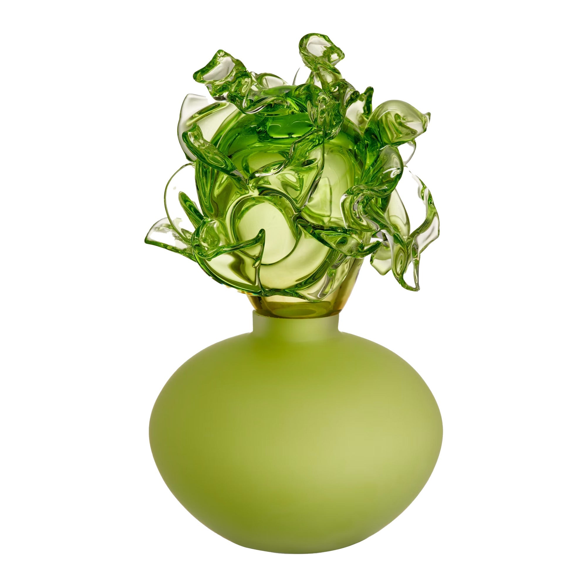 Sculpture vase, Spring Green, 9.1 inches, Mino by Lena Bergstrom - KOSTA BODA