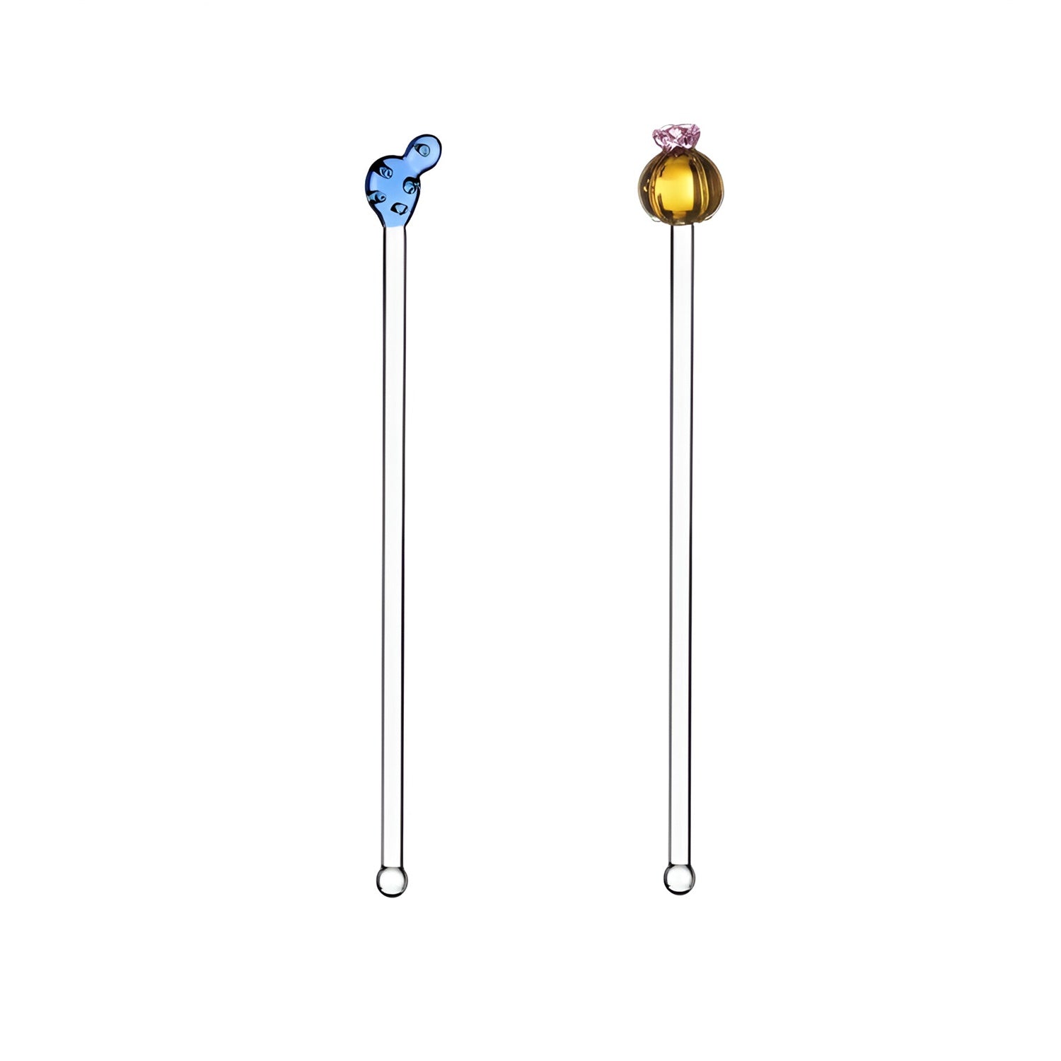 Set of 2 cocktail stirrers, Cactus Amber/Green, Desert Plants by Alessandra Baldereschi - ICHENDORF