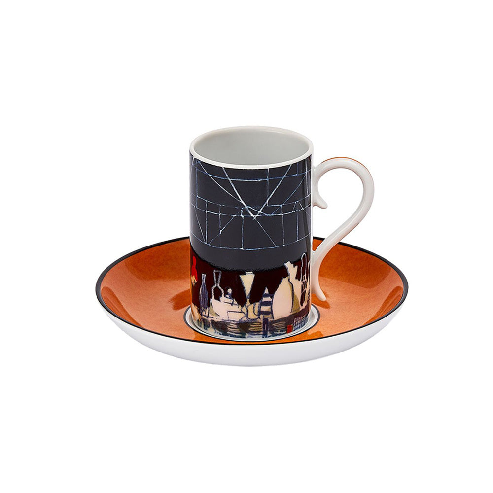 Set of 4 espresso cups and saucers Cardenos de Viagem - VISTA ALEGRE