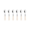Set of 6 Stainless Steel Spoons, Ivory Shining, Aladdin - BUGATTI