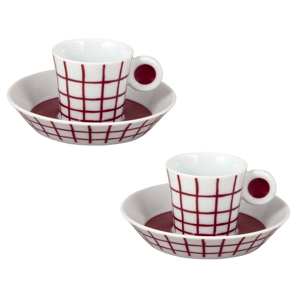 Set of 2 espresso cups and saucers, 4.4 oz, Irazu Cartago - BERNARDAUD