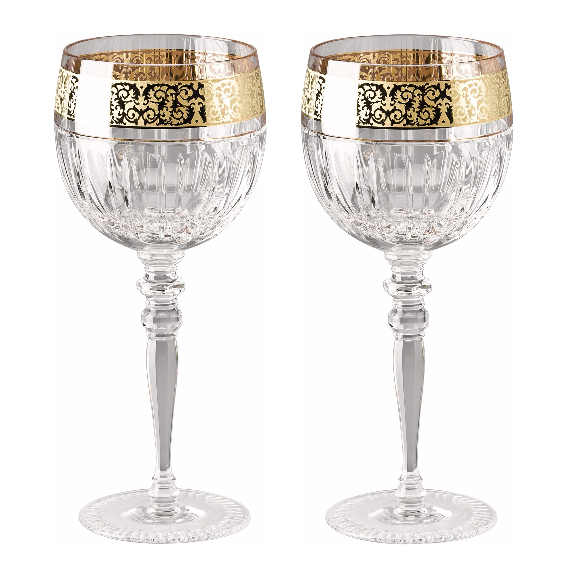 Set of 2 water glasses, 10.8 oz, Prestige Gala Clear - VERSACE