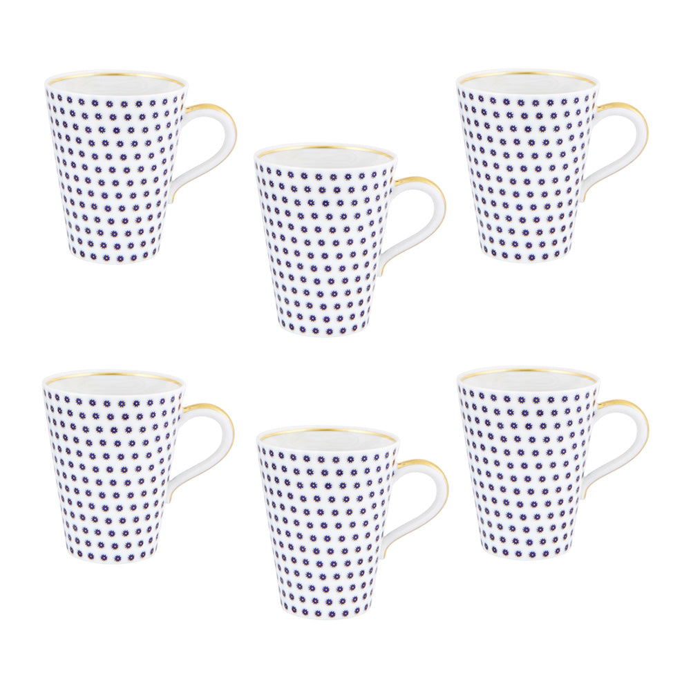 Set of 6 mugs, 12.4 oz, Constellation d'Or - VISTA ALEGRE