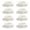 Set of 8 tea cups and saucers, 7.8 oz, Ivory - VISTA ALEGRE