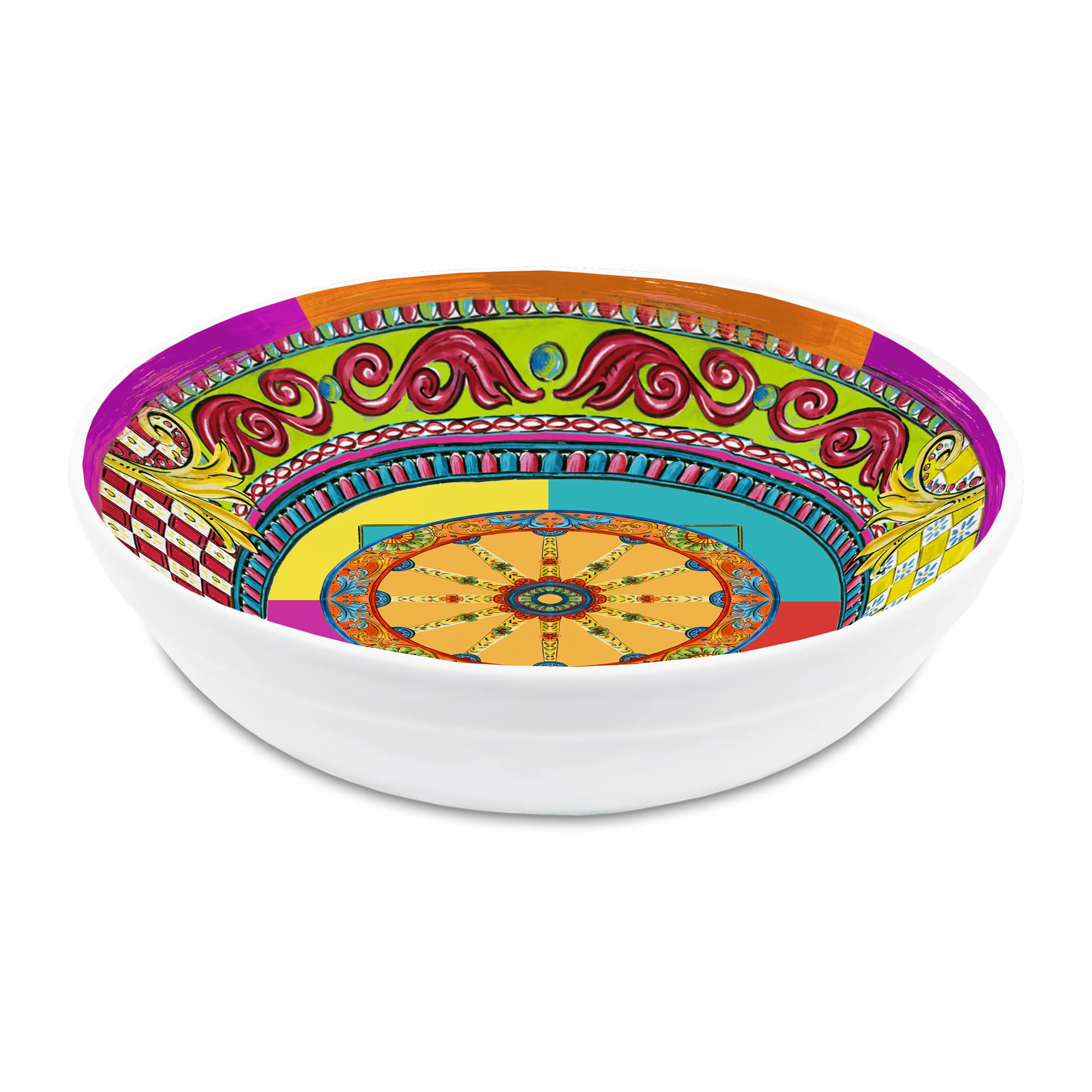 Dinner set, melamine, 18 pieces, Ortigia - BACI MILANO