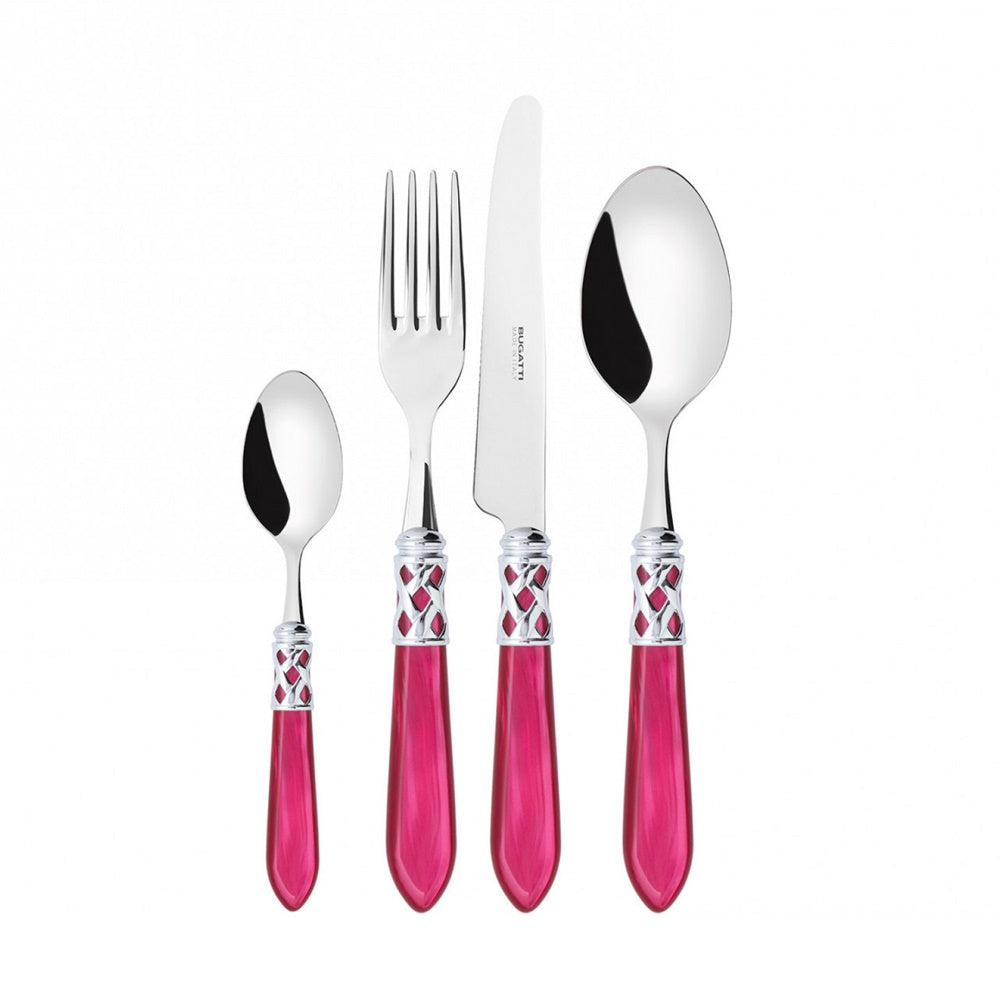 24-Piece Stainless Steel Flatware Set, Raspberry Shining, Aladdin - BUGATTI
