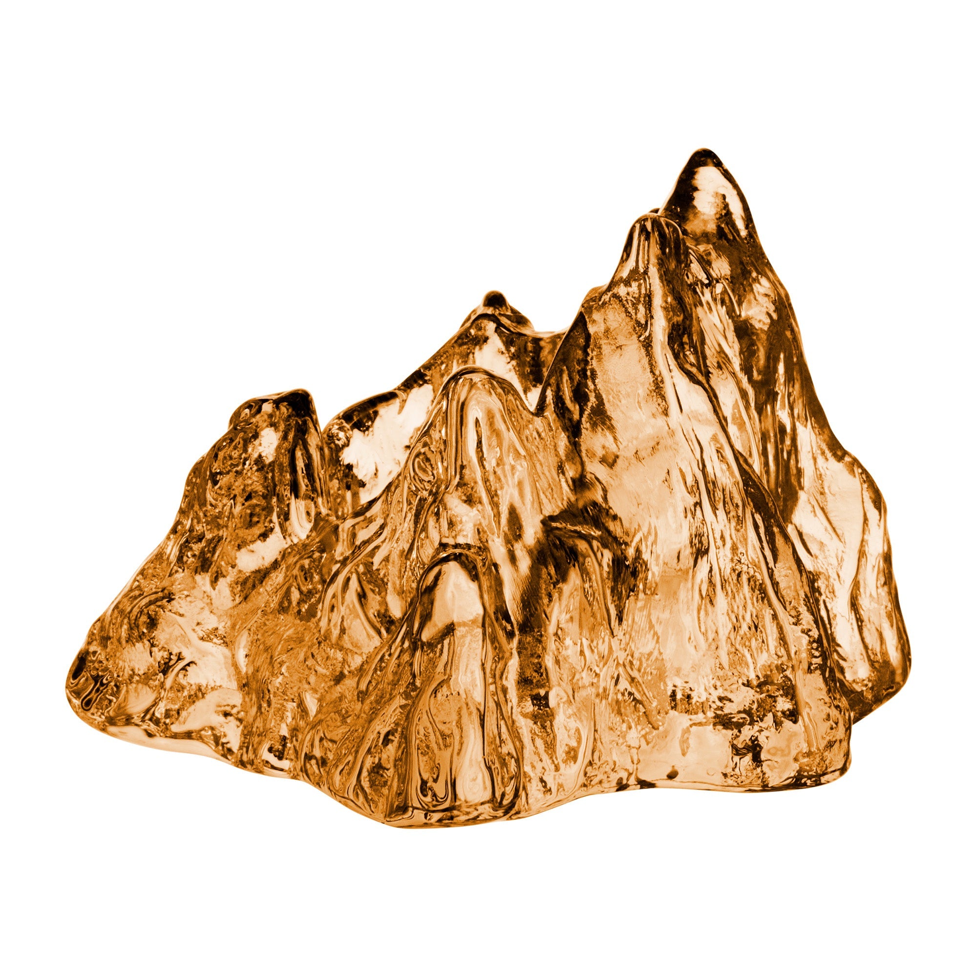 Crystal glass candlestick, Bronze, 5.5 inches, The Rock by Hanna Hansdotter - KOSTA BODA