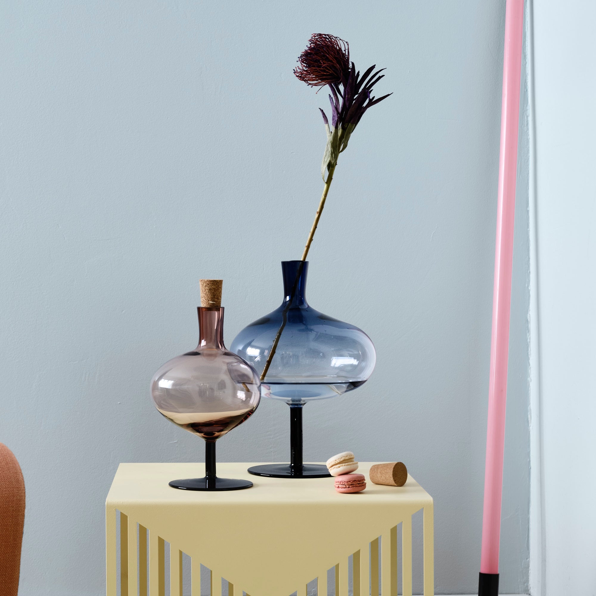 Decorative bottle, 11.4 inches, blue, Bod by Matti & Simon - KOSTA BODA