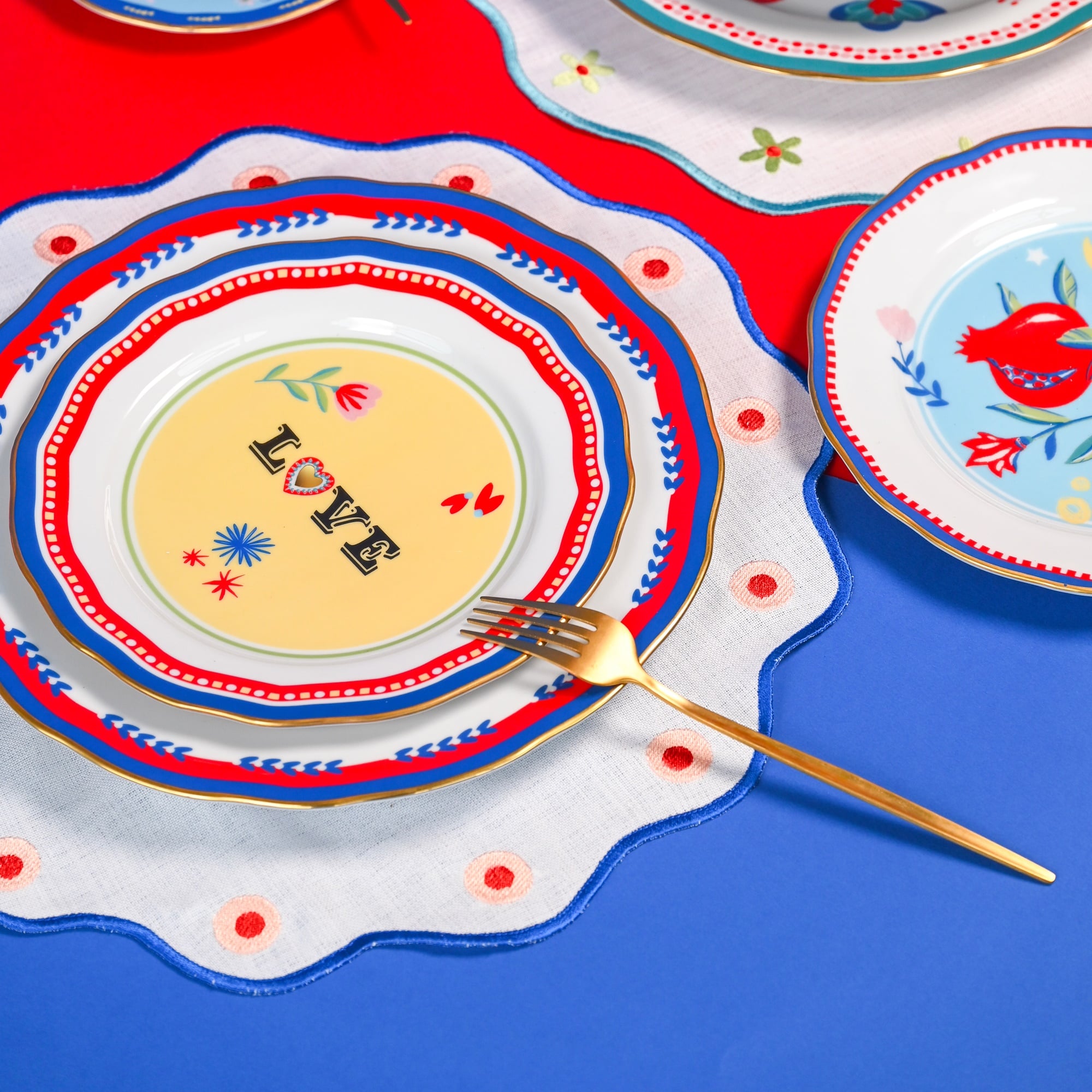 Plate holder, 15 inches, Mamma Mia Heart - BACI MILANO