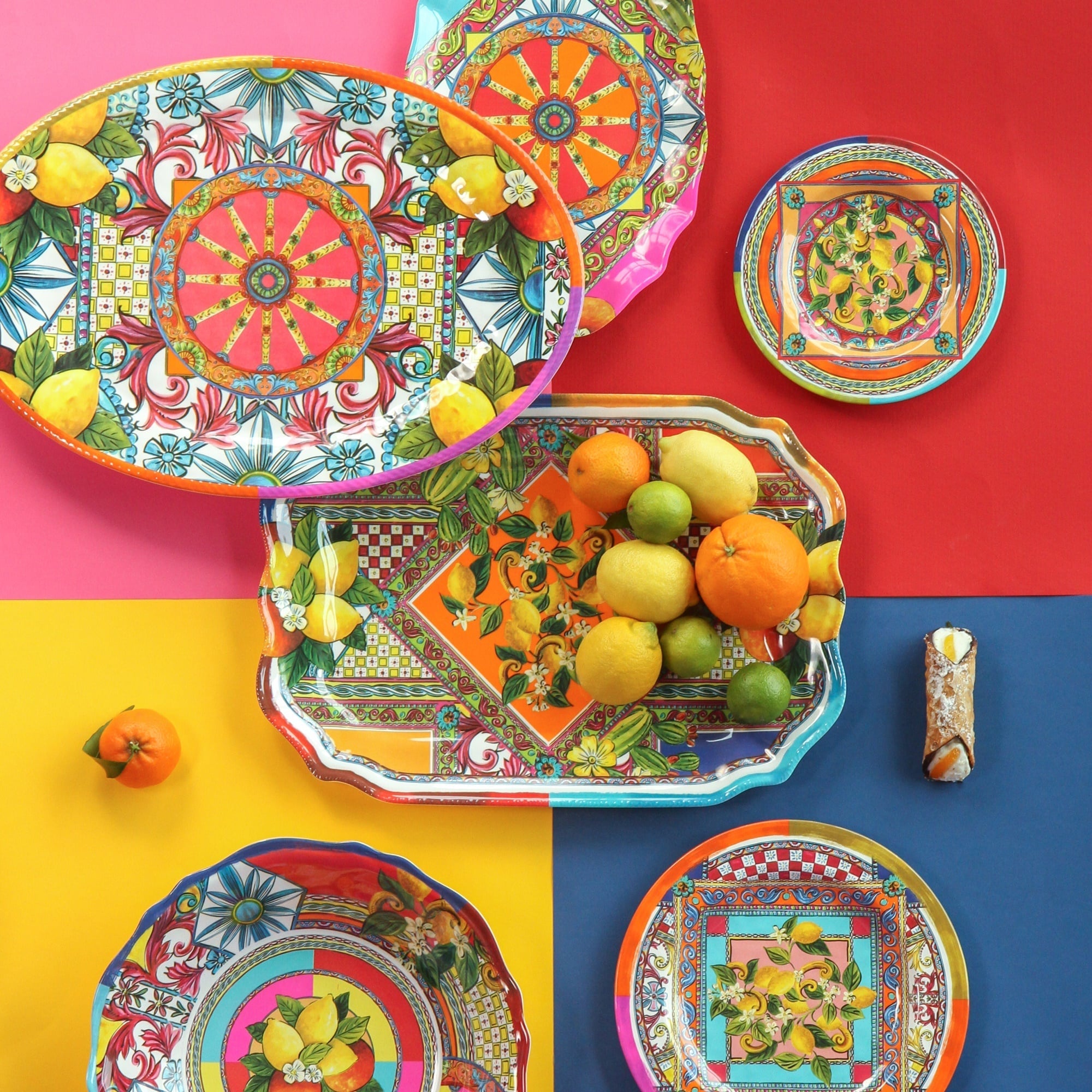 Rectangular tray, melamine, 18.5x13 inches, Ortigia - BACI MILANO