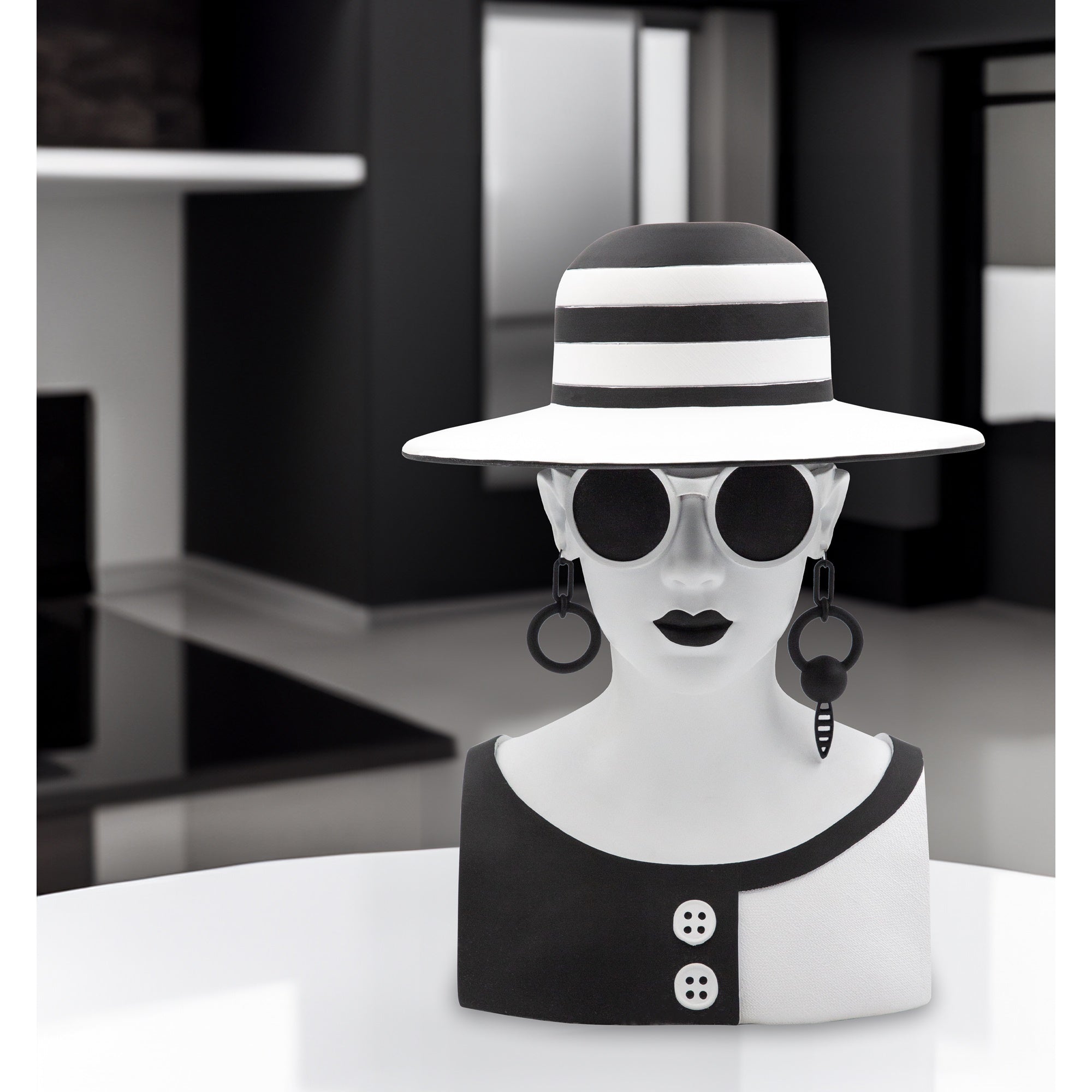 Porcelain box, 5.1 inches, The inseparables Mr White - BACI MILANO