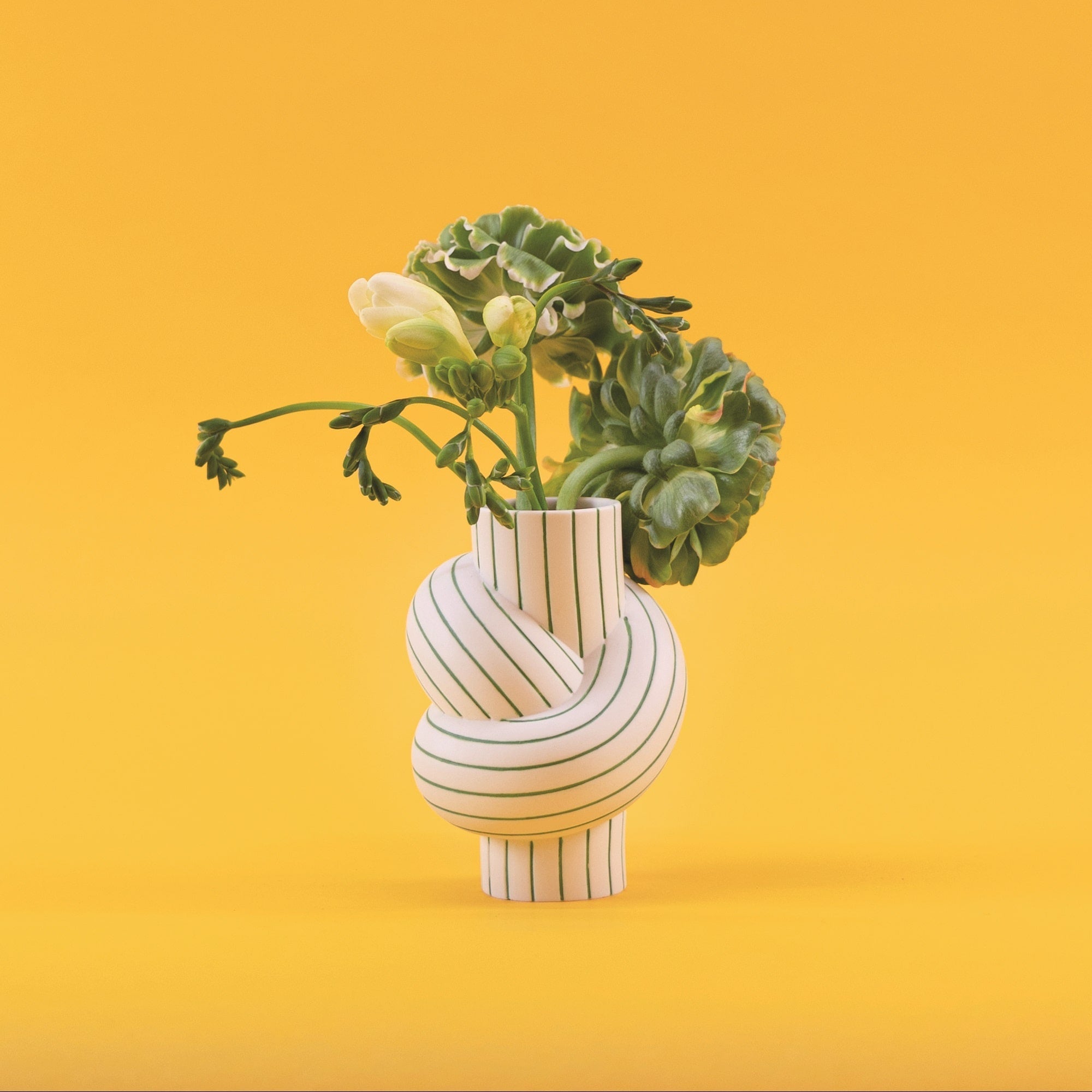 Porcelain vase, 4.7 inches, Node Stripes Apple by Martin Hirth - ROSENTHAL