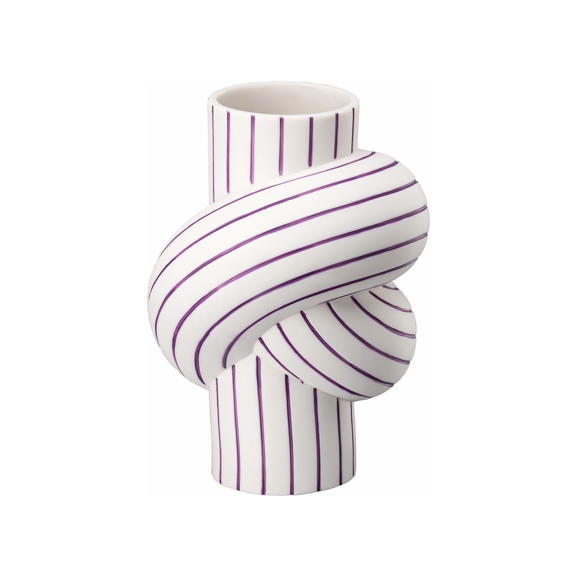 Porcelain vase, 4.7 inches, Node Stripes Plum by Martin Hirth - ROSENTHAL