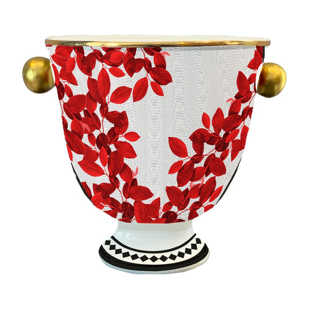 Porcelain vase, 7.5 inches, The inseparables Mr White - BACI MILANO