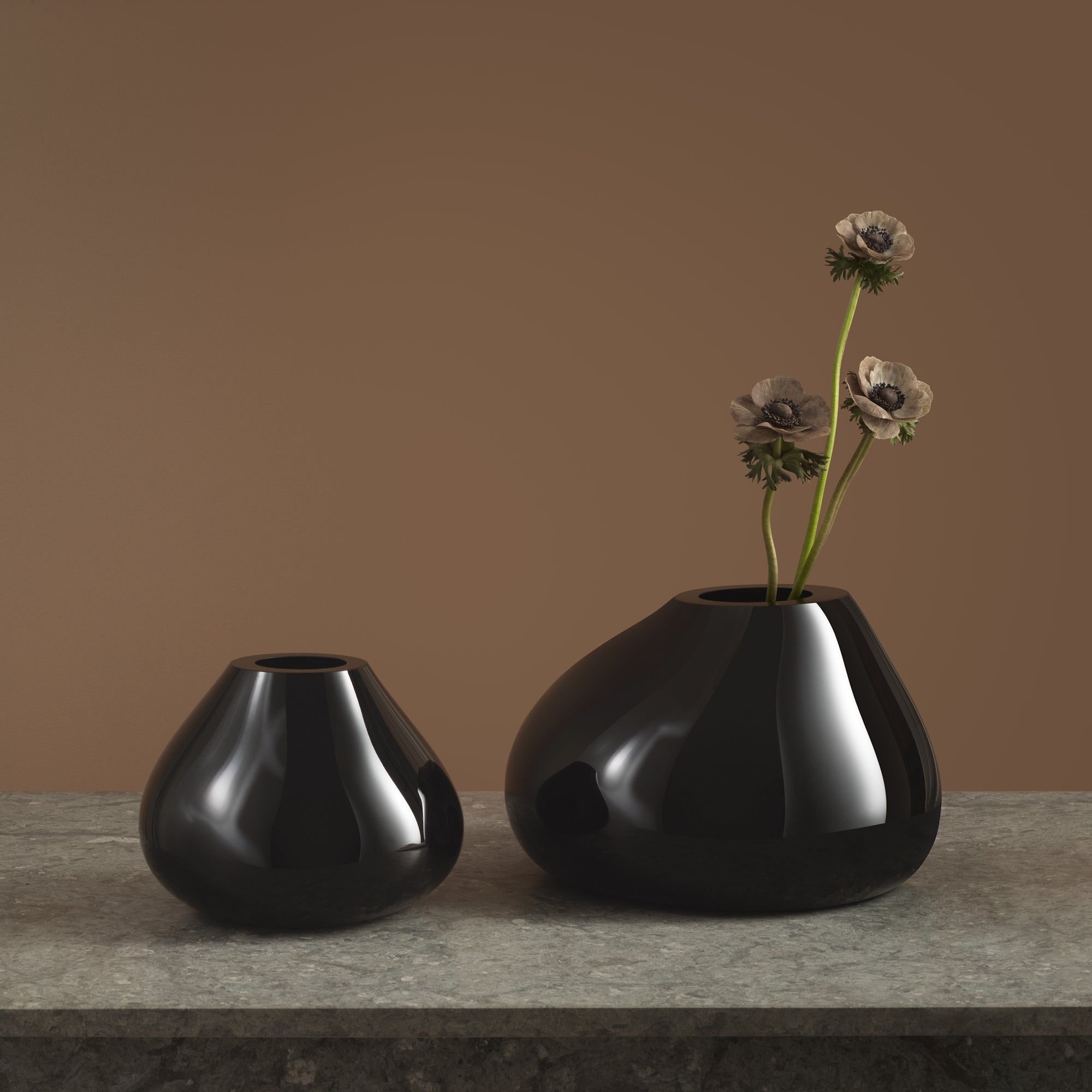 Crystal glass vase, black, Ebon by Claesson Koivisto Rune - ORREFORS