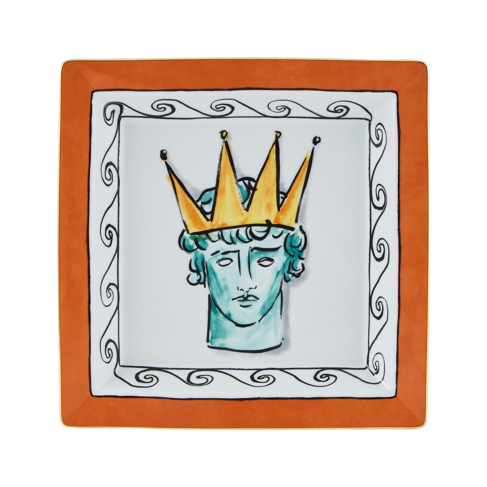 Vide-poche, 9.65 in, Il Viaggio di Nettuno Rock Orange - GINORI 1735