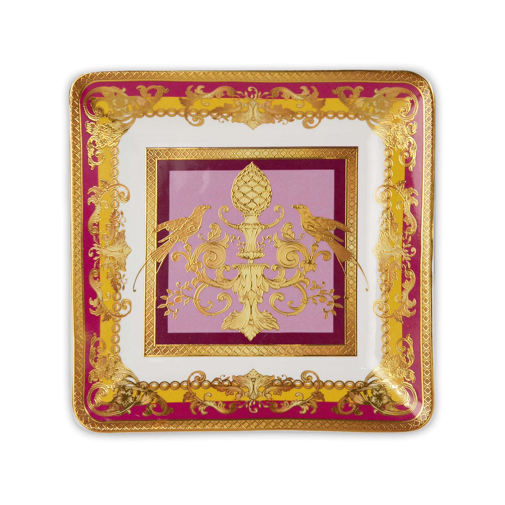 Vide-poche, porcelain, 15 x 5.9 inches, Fuchsia, Minerva - BACI MILANO