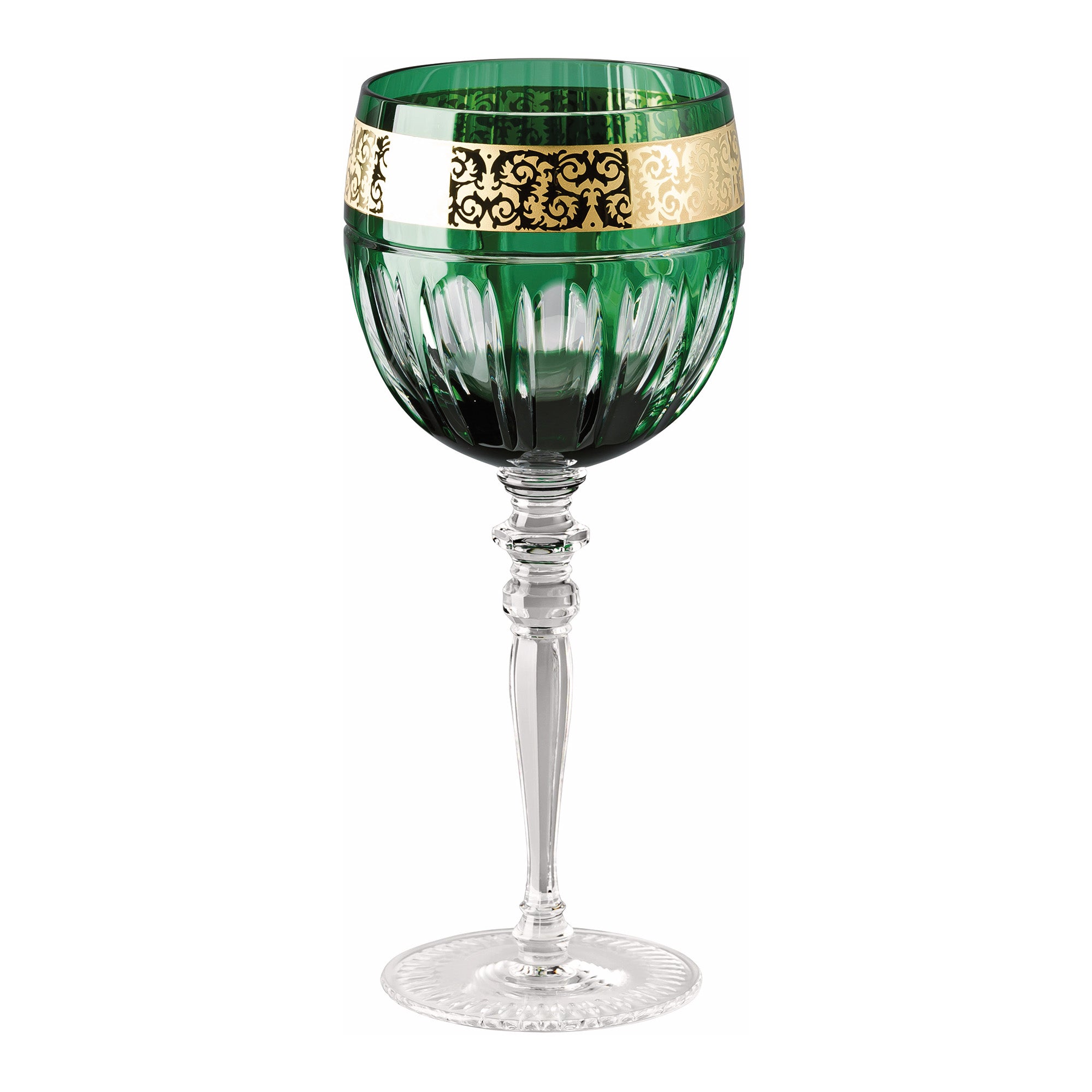 Set of 2 water glasses, 10.8 oz, Prestige Gala Green - VERSACE