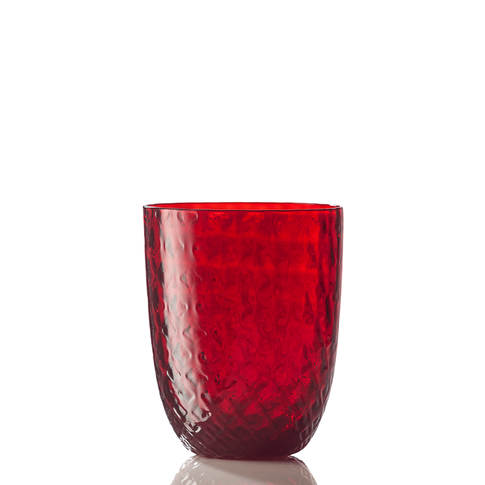 Water glass, 3.9 in, Balloton Red, Idra - SIMONA'S COLLECTION