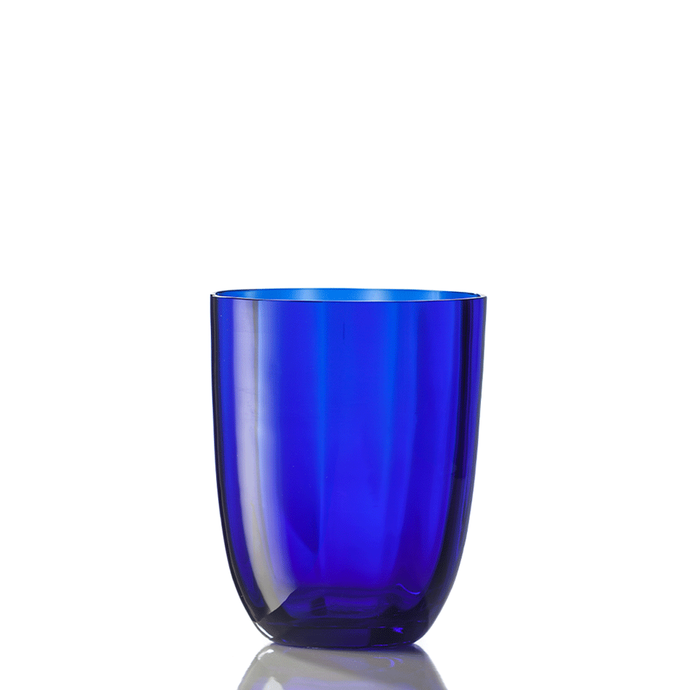 Water glass, 3.9 in, Optic Blue, Idra - SIMONA'S COLLECTION