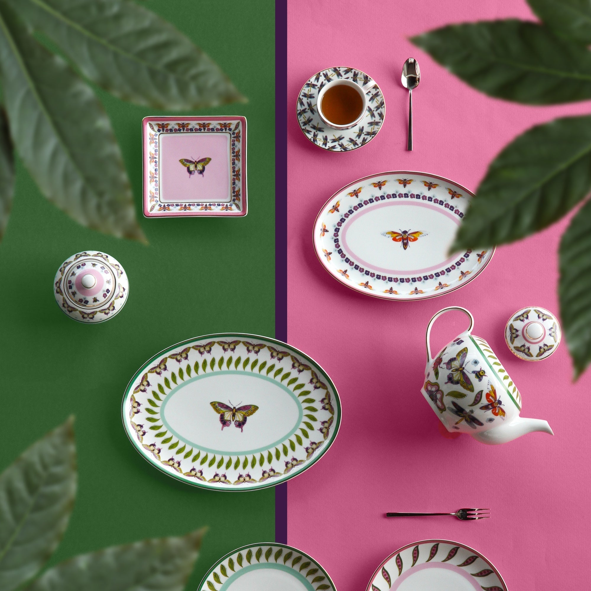 Sugar bowl in porcelain, Amazzonia - BACI MILANO