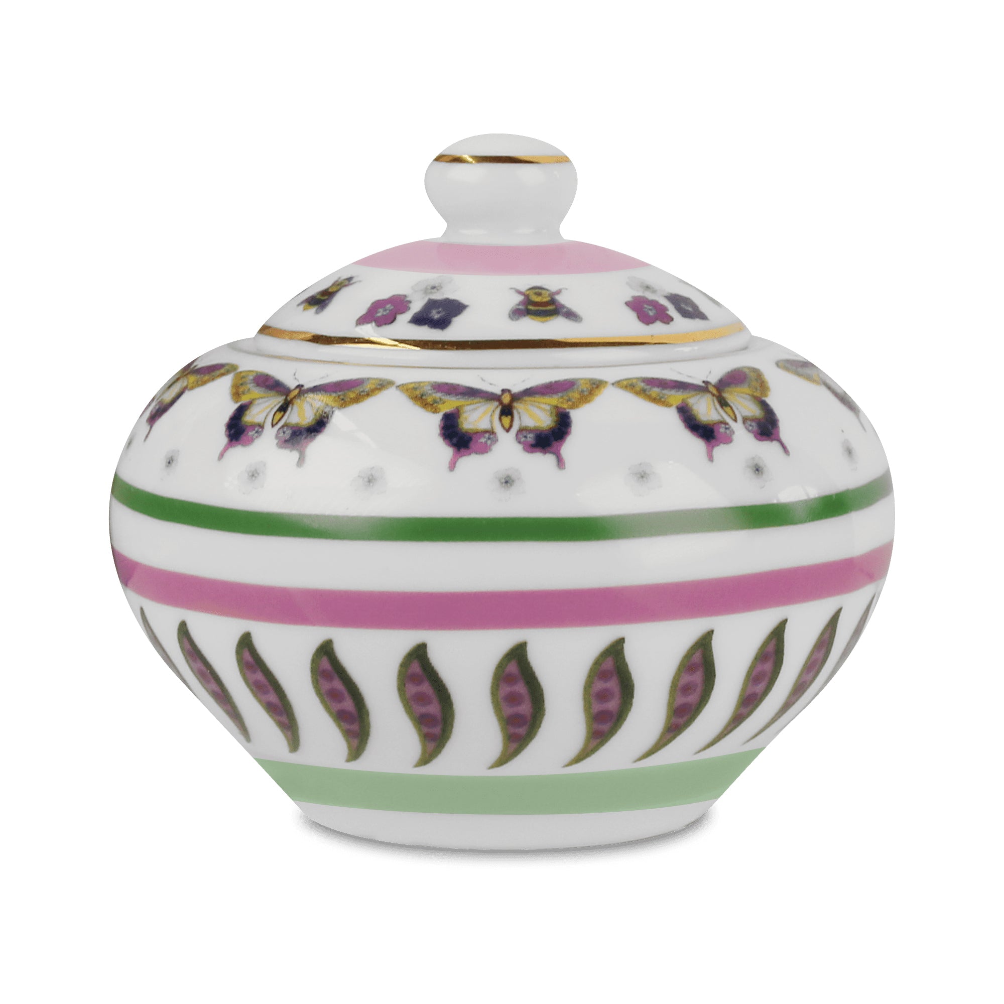 Sugar bowl in porcelain, Amazzonia - BACI MILANO