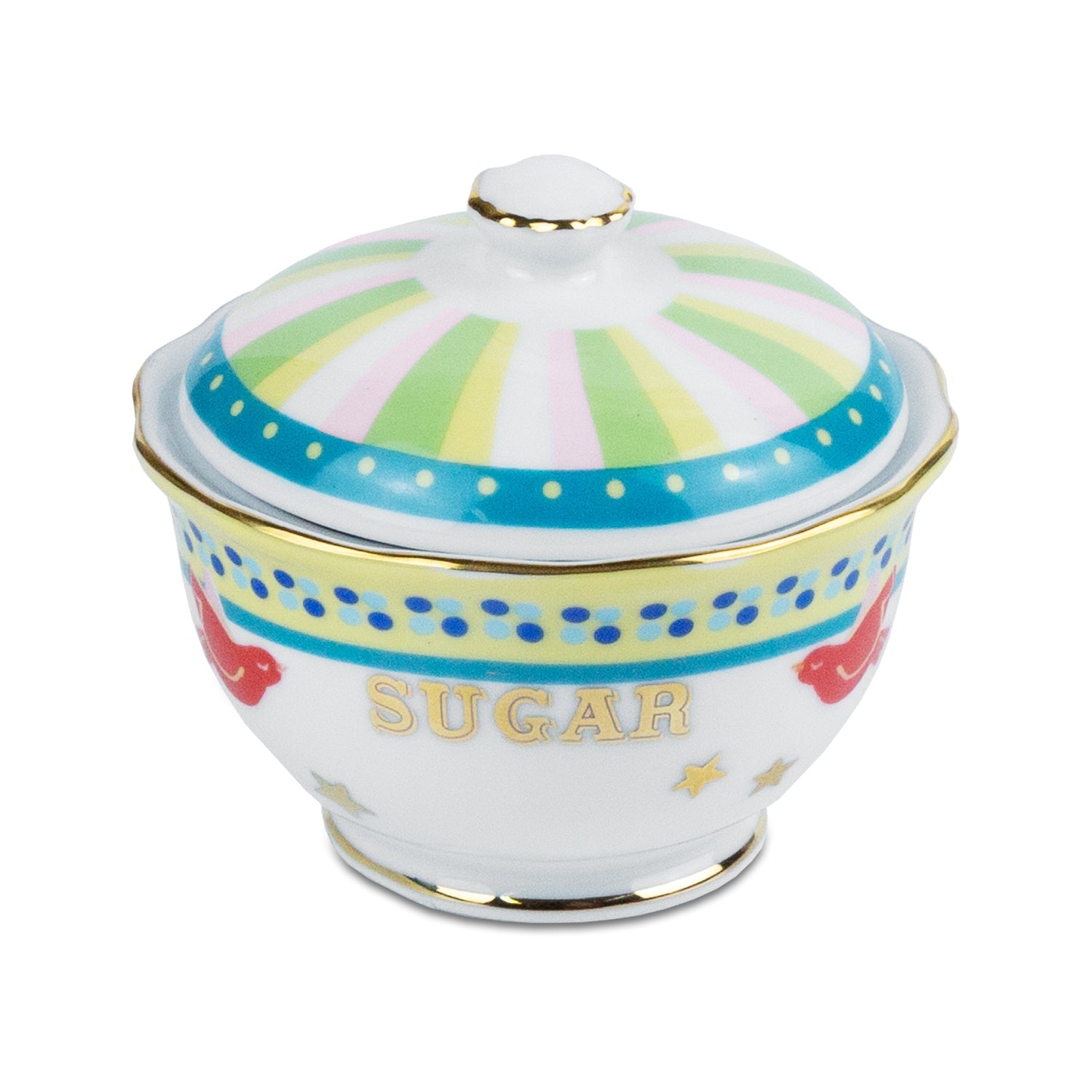 Sugar bowl made of porcelain, Mamma Mia - BACIMILANO