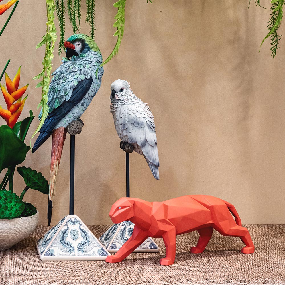 Porcelain sculpture, Coral Panther, Origami by Dept. Decoracion - LLADRO