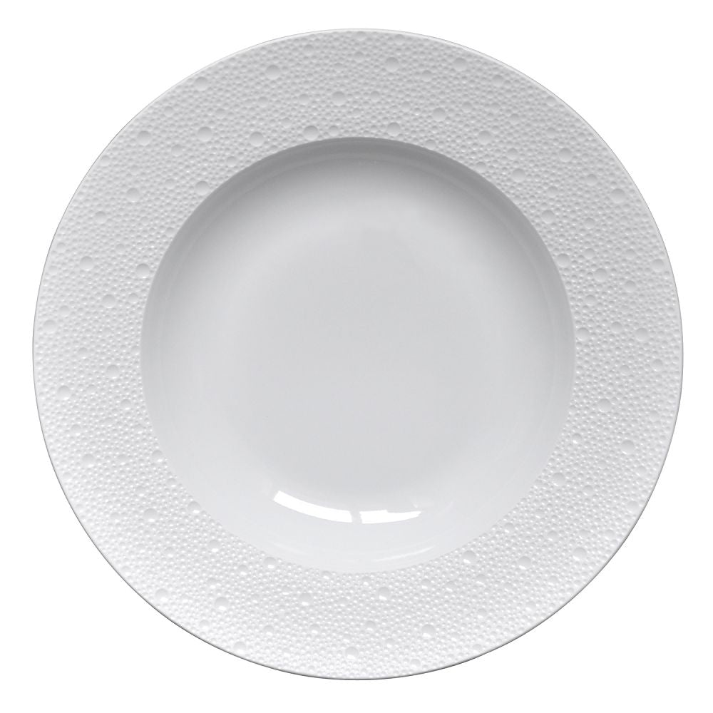 Ecume White soup plate - Bernardaud