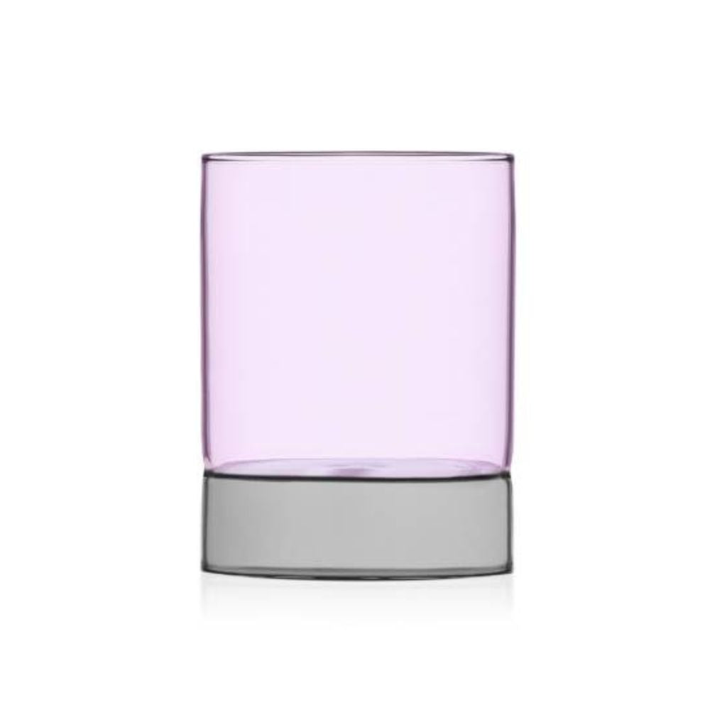 Water Glass, Smoke - Pink, Bamboo Groove by Anna Perugini - ICHENDORF