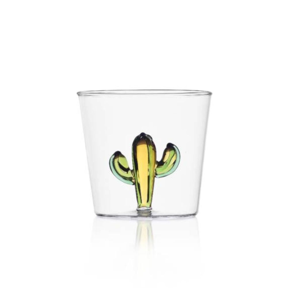 Water glass, Cactus Green-Amber, Desert Plants by Alessandra Baldereschi - ICHENDORF