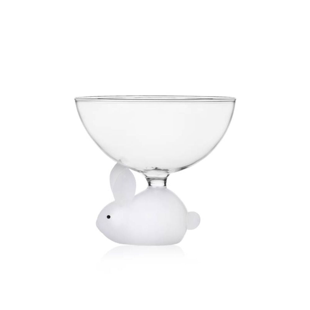 Glass bowl, White Rabbit, Animal Farm by Alessandra Baldereschi - ICHENDORF