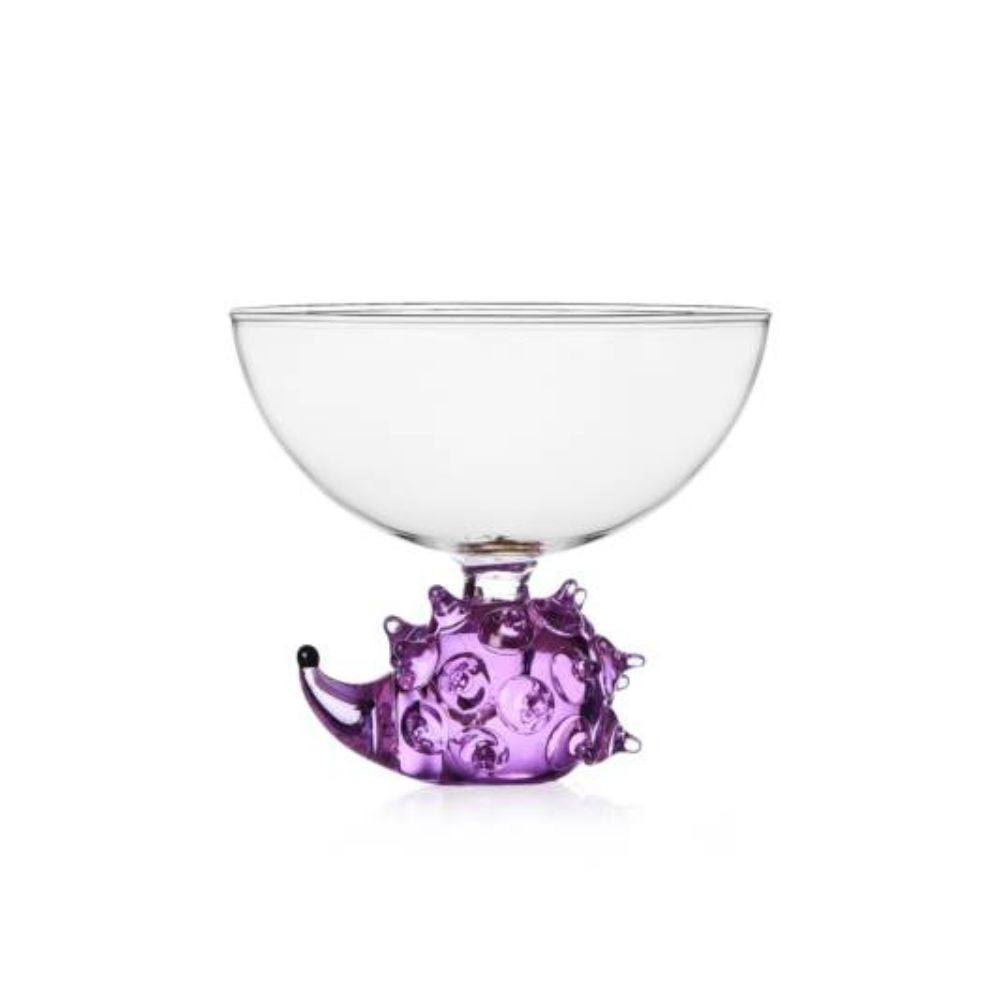 Glass bowl, Purple Hedgehog, Animal Farm by Alessandra Baldereschi - ICHENDORF