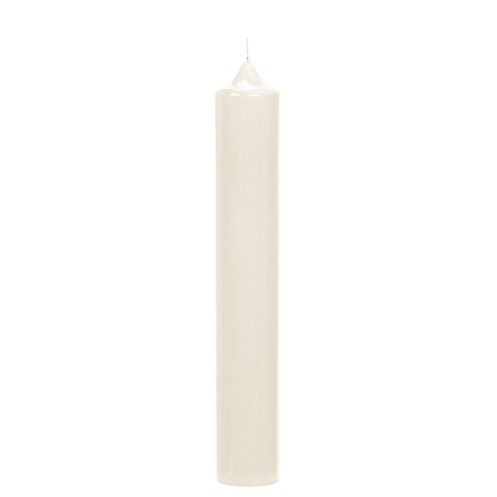 Decorative Candle, Glossy, 40 x 1.6 inches, Cream - SIMONA'S COLLECTION
