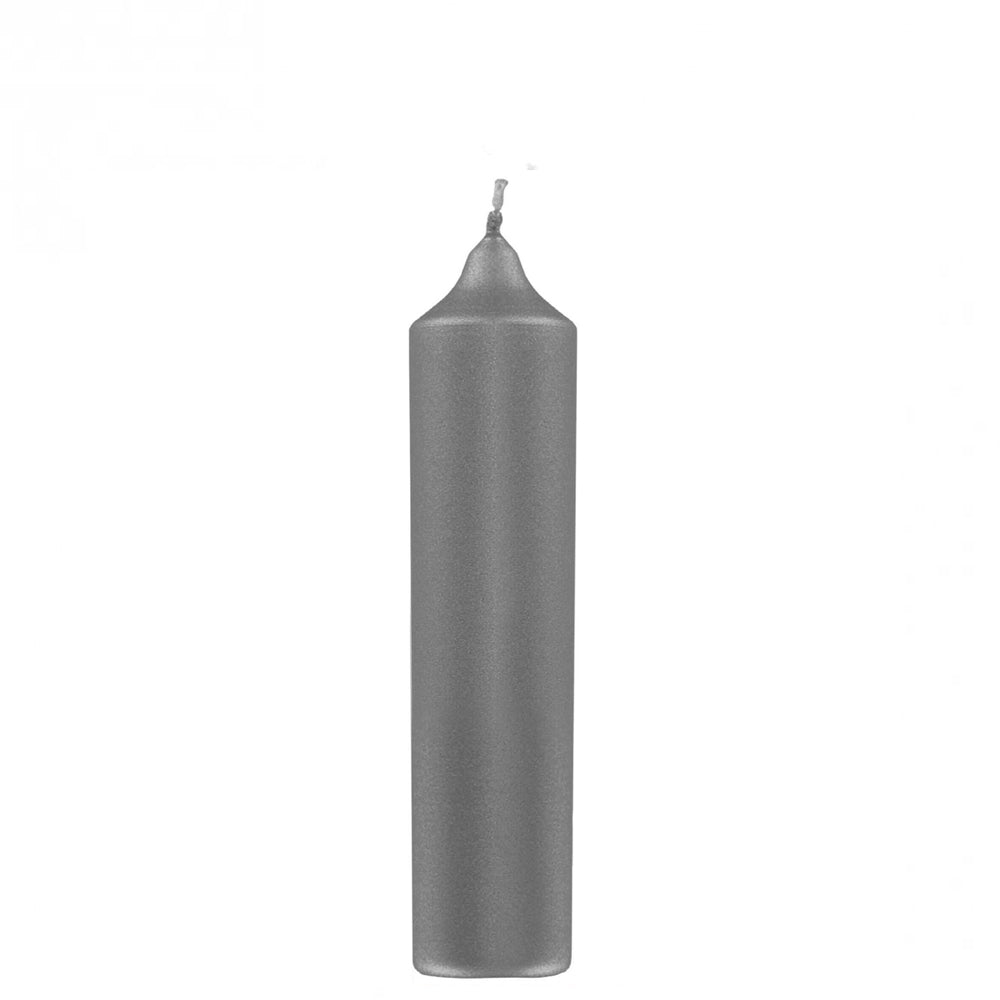 Decorative Candle, 20x1.6 inches, Metallic Gray - SIMONA'S COLLECTION