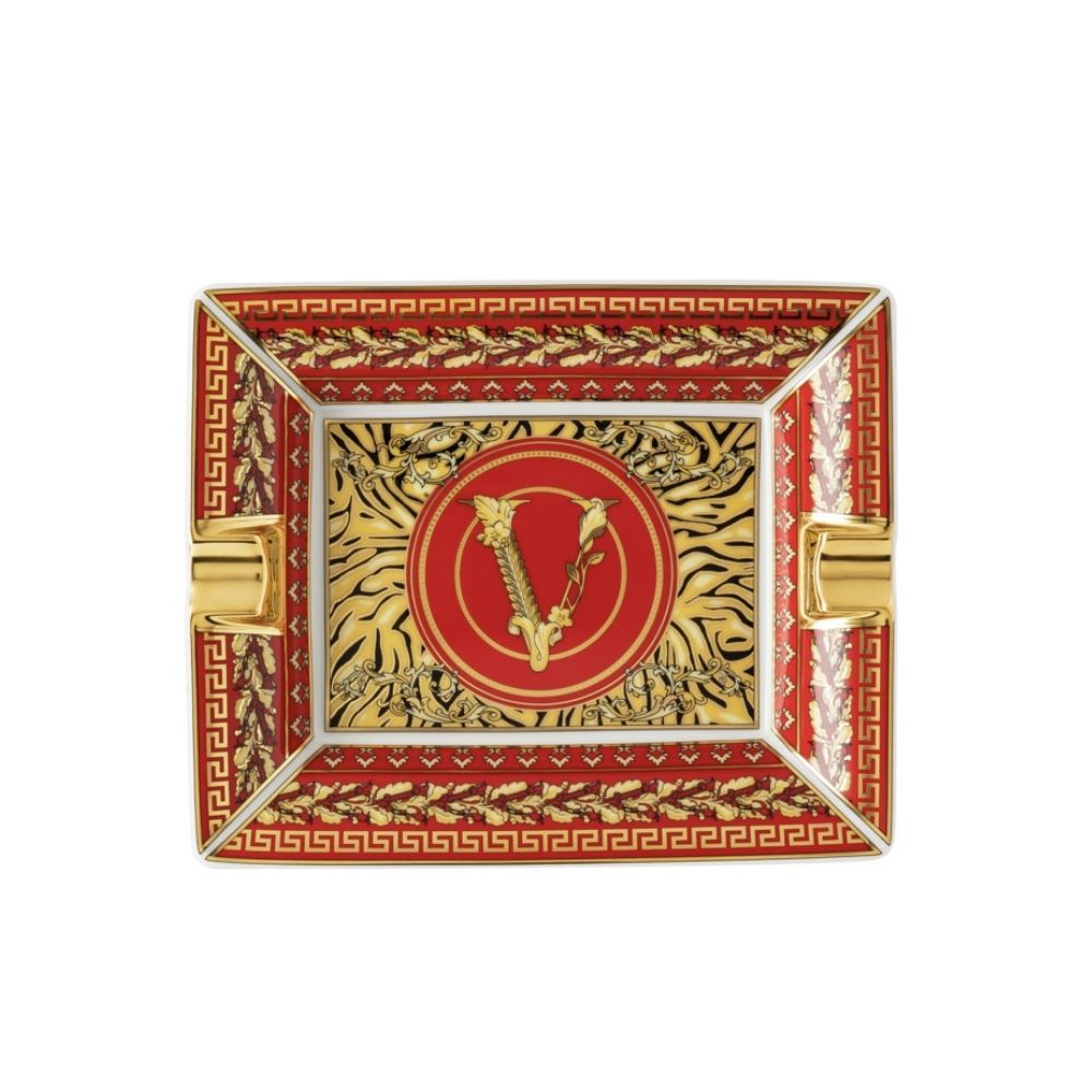 Porcelain ashtray, 5.1 inches, Virtus Holiday - VERSACE
