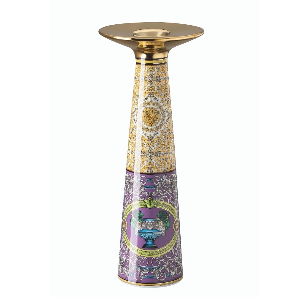 Porcelain candlestick, 9.8 inches, Barocco Mosaic - VERSACE