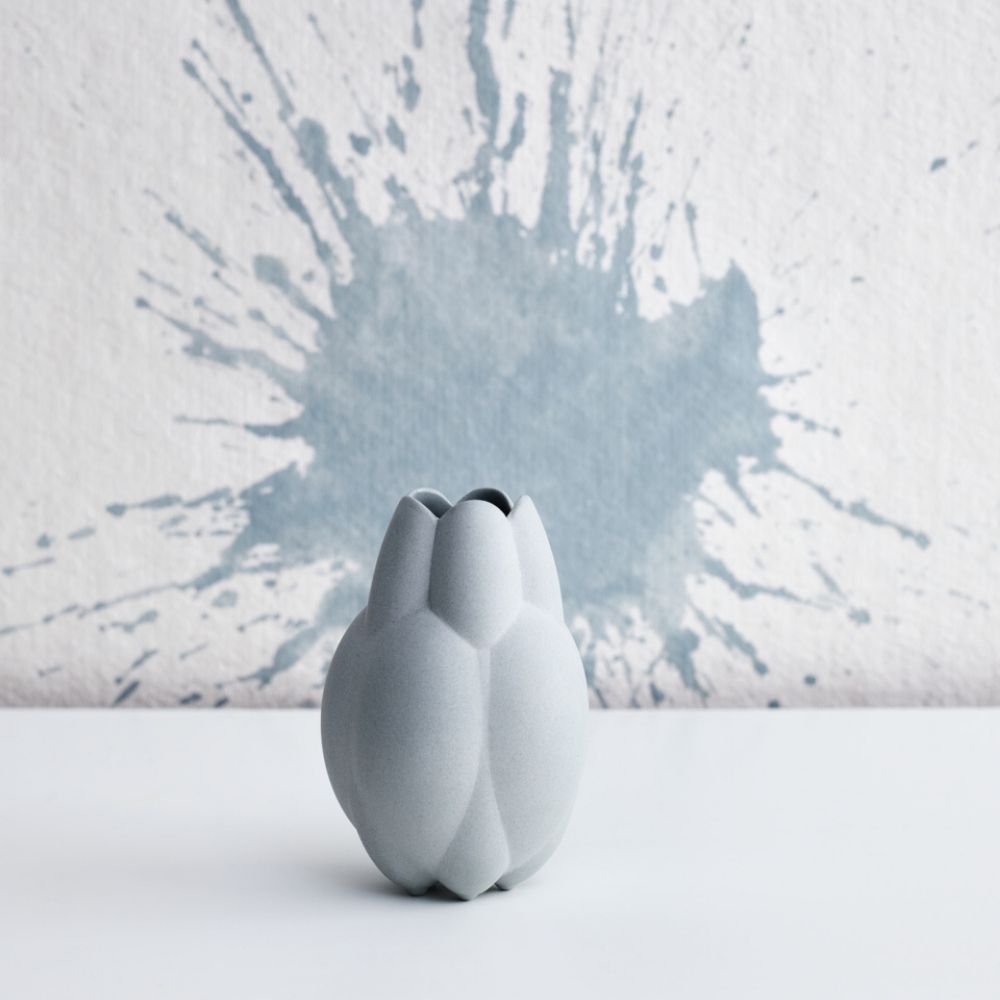 Gray porcelain vase, 3.9 inches, Core Lava by Cedric Ragot - ROSENTHAL