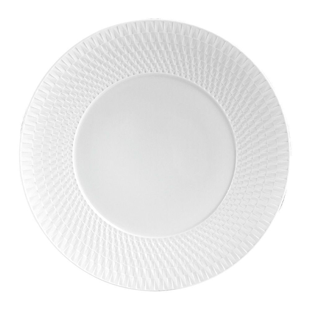 Dinner Plate, Twist Blanc - BERNARDAUD