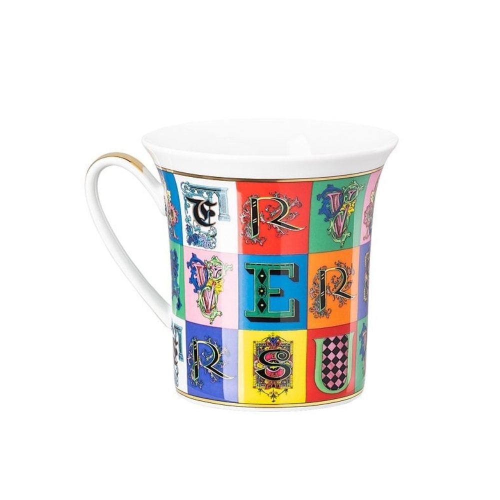 Porcelain mug, Holiday Alphabet - VERSACE