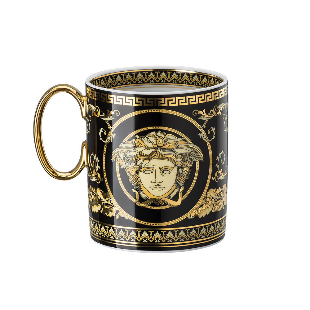 Porcelain mug, Virtus Gala Black - VERSACE
