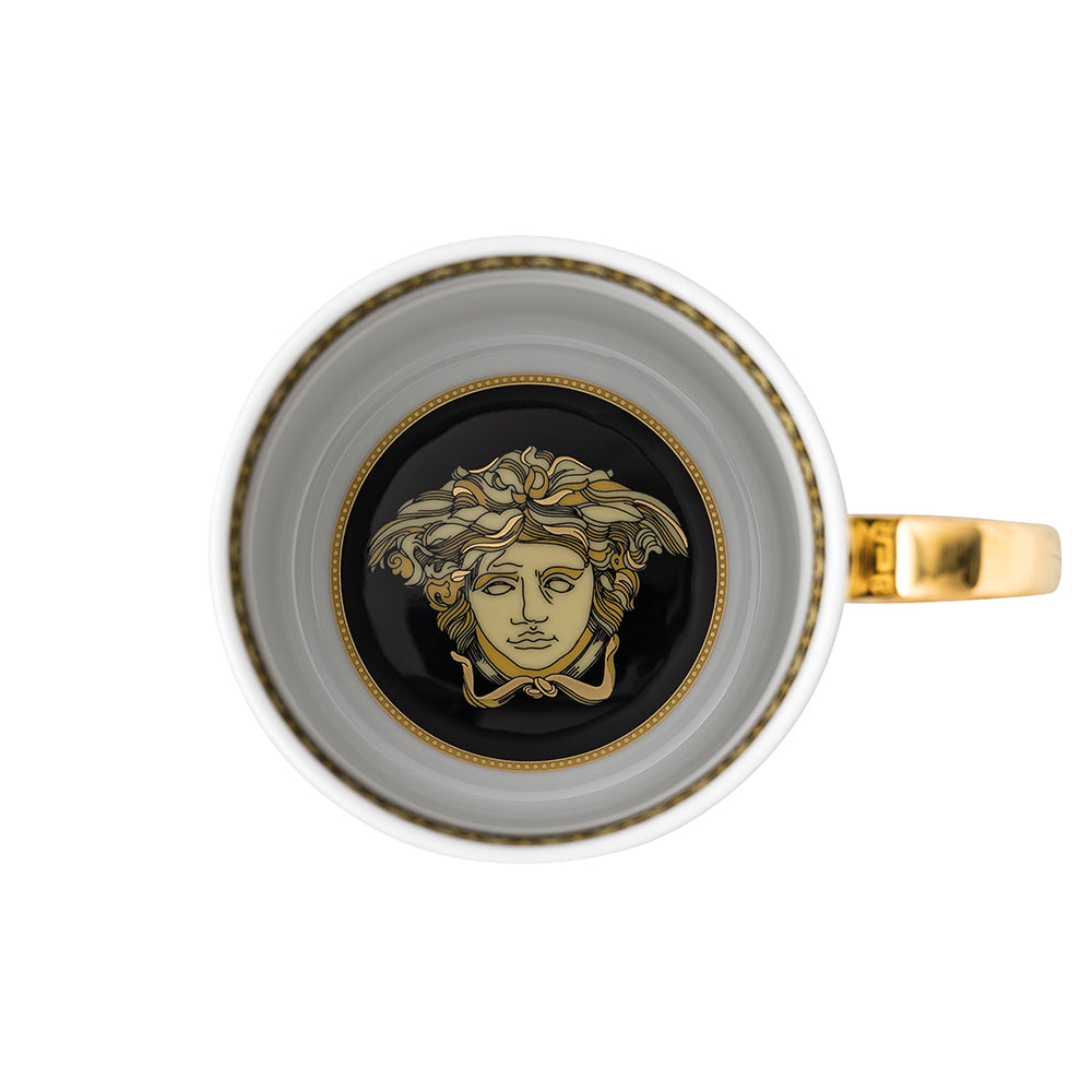 Porcelain mug, Virtus Gala Black - VERSACE