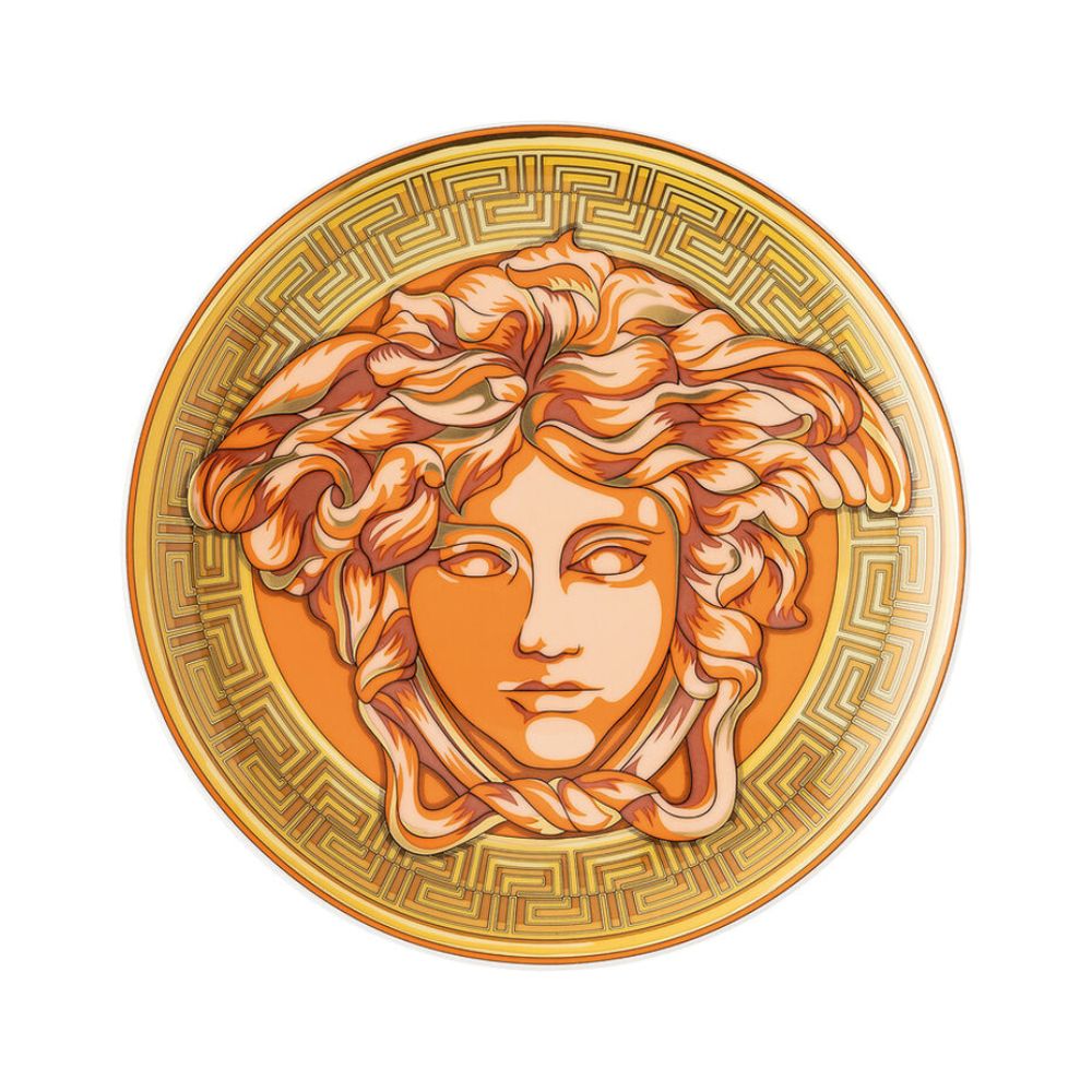 Bread and butter plate, Medusa Amplified Orange Coin - VERSACE