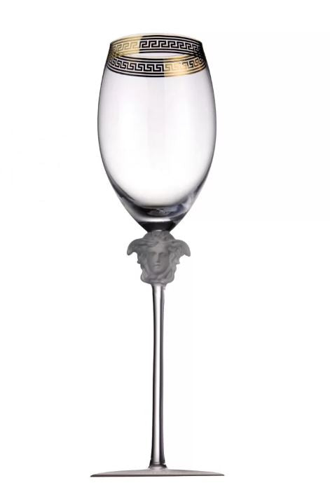 Set of 2 red wine glasses, Medusa D'Or - VERSACE