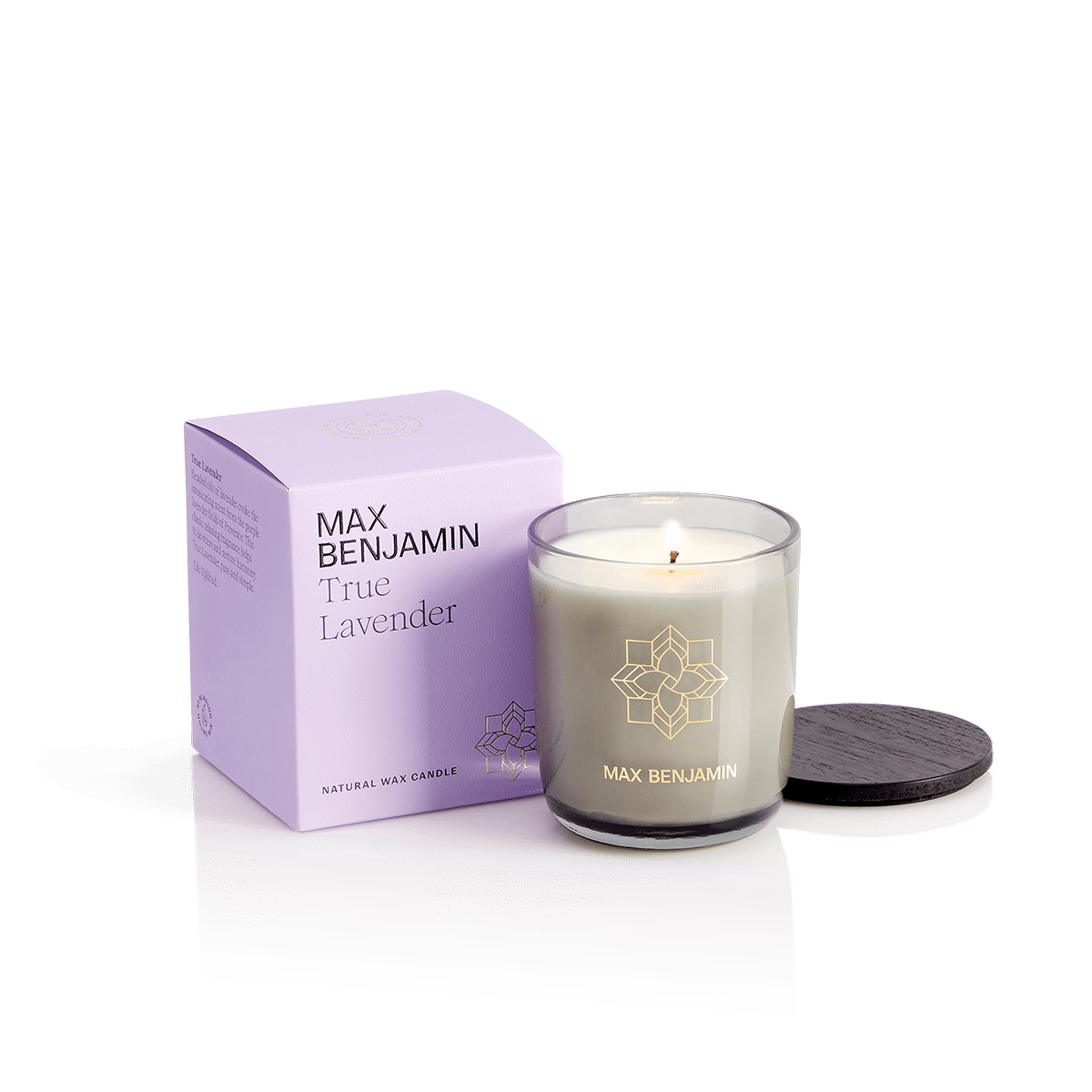 Scented candle, 7.4 oz, True Lavender, Classic - MAX BENJAMIN